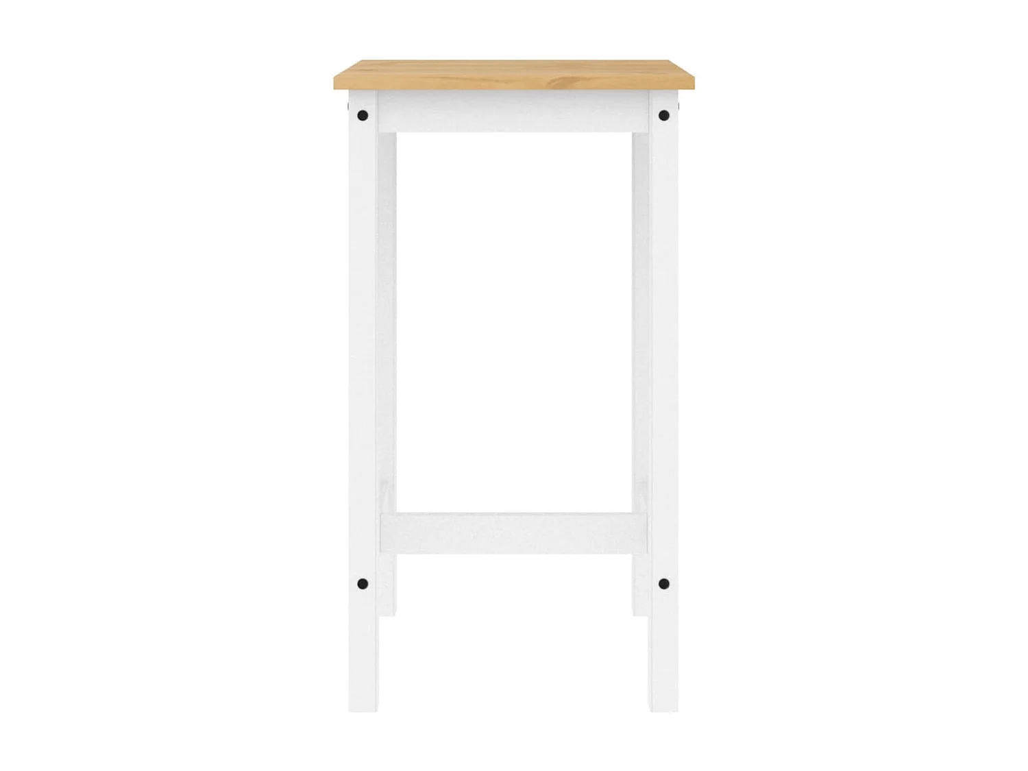 Ensemble de bar 5 pcs Blanc Bois de pin massif