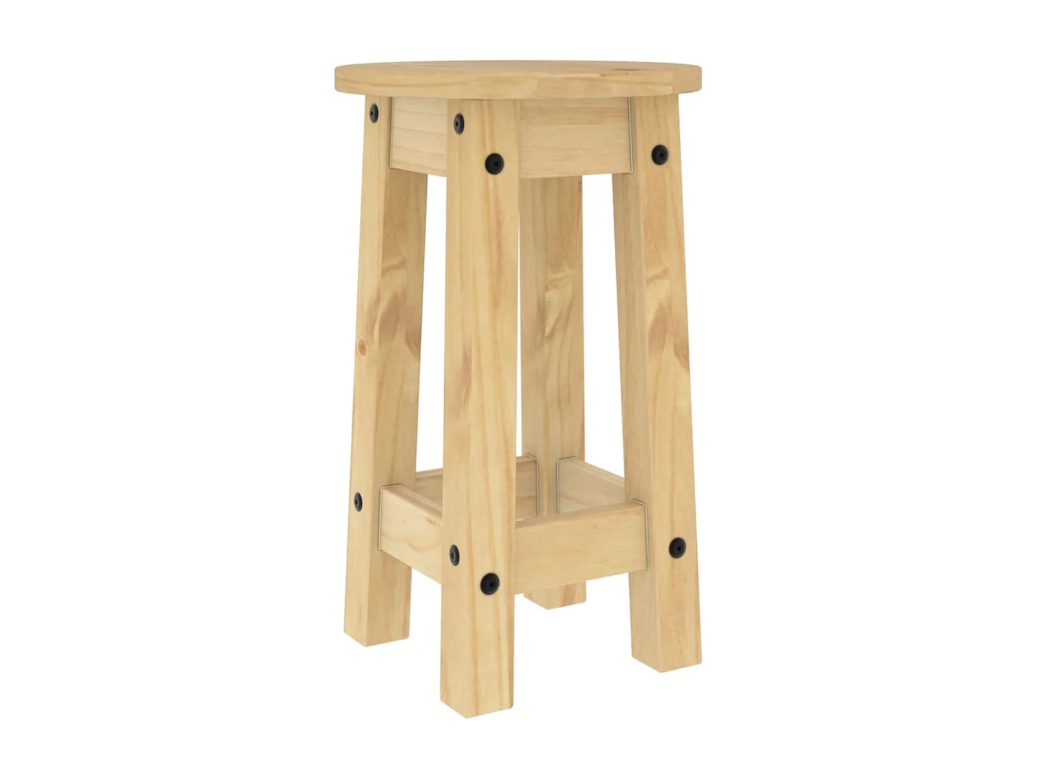 Tabourets de bar lot de 2 bois massif de pin
