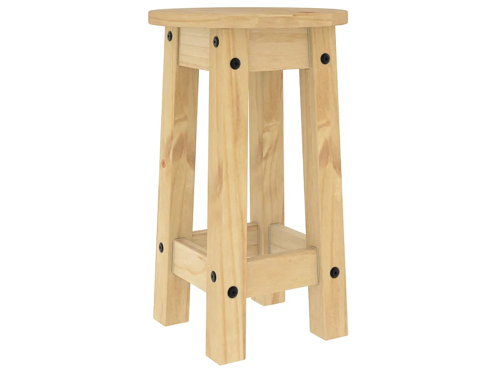 Tabourets de bar lot de 2 bois massif de pin