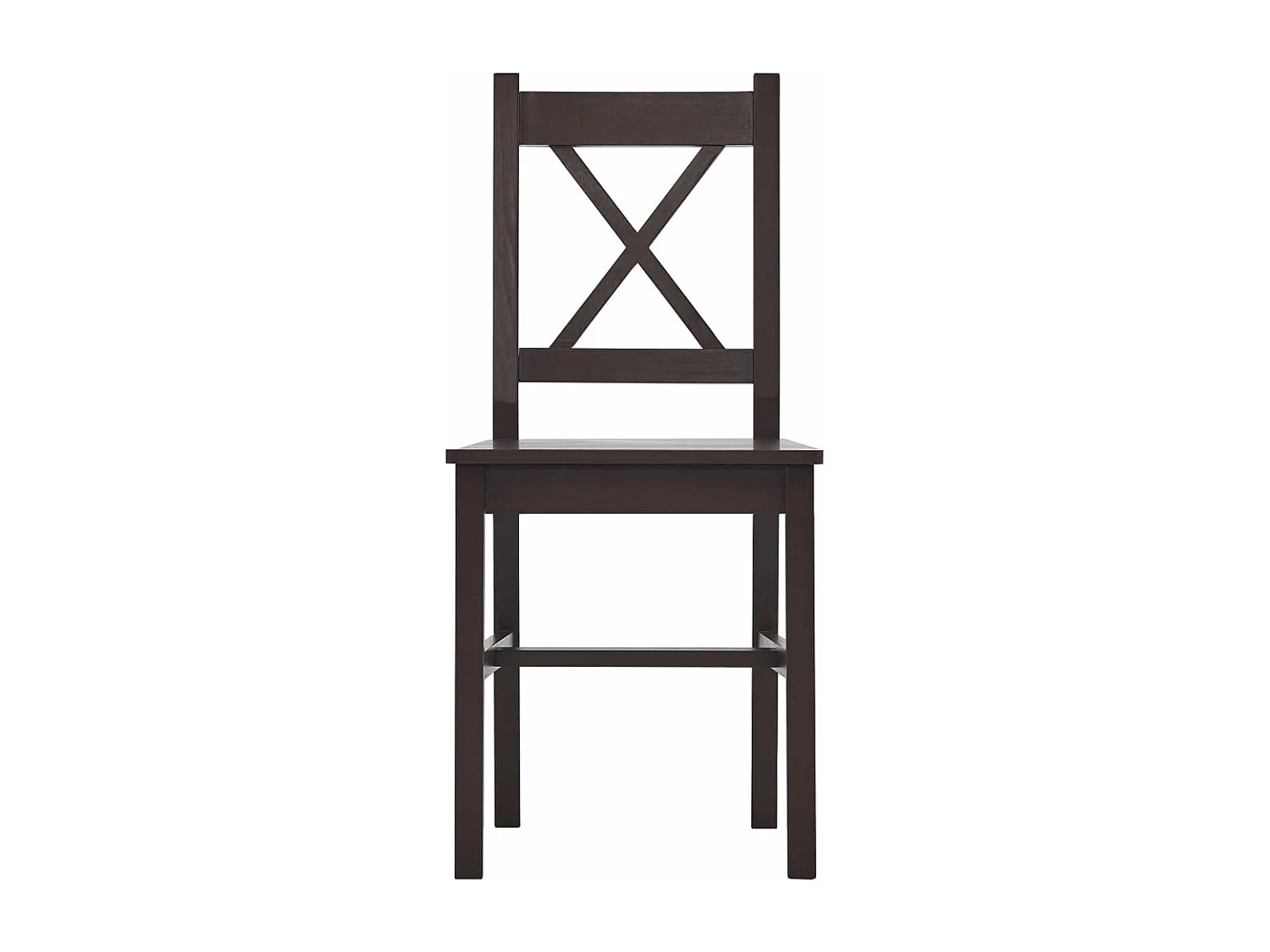 7-tlg. Essgruppe Kiefernholz Dunkelbraun