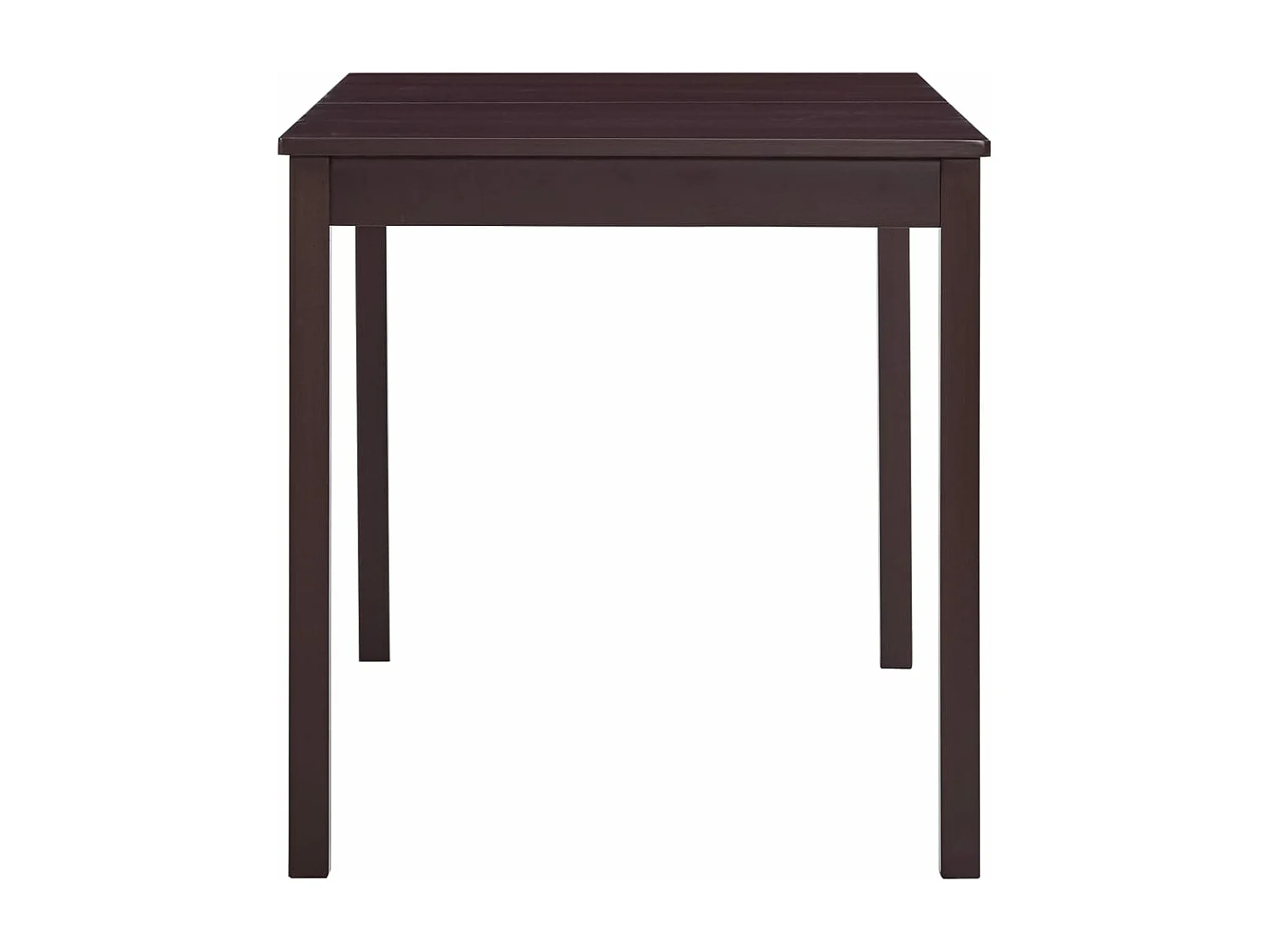 7 pcs conjunto de jantar em madeira de pinho castanho-escuro