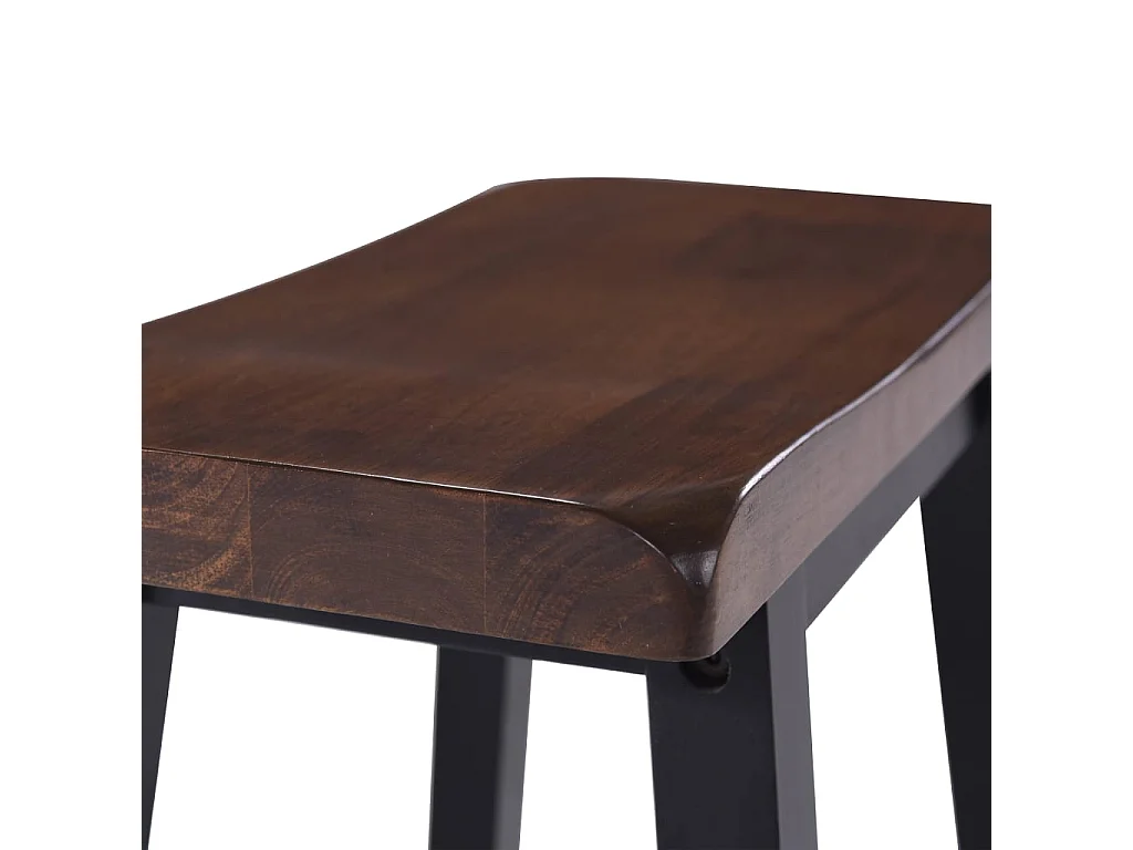 Conjunto de mesa alta de cocina 3 piezas MDF negro