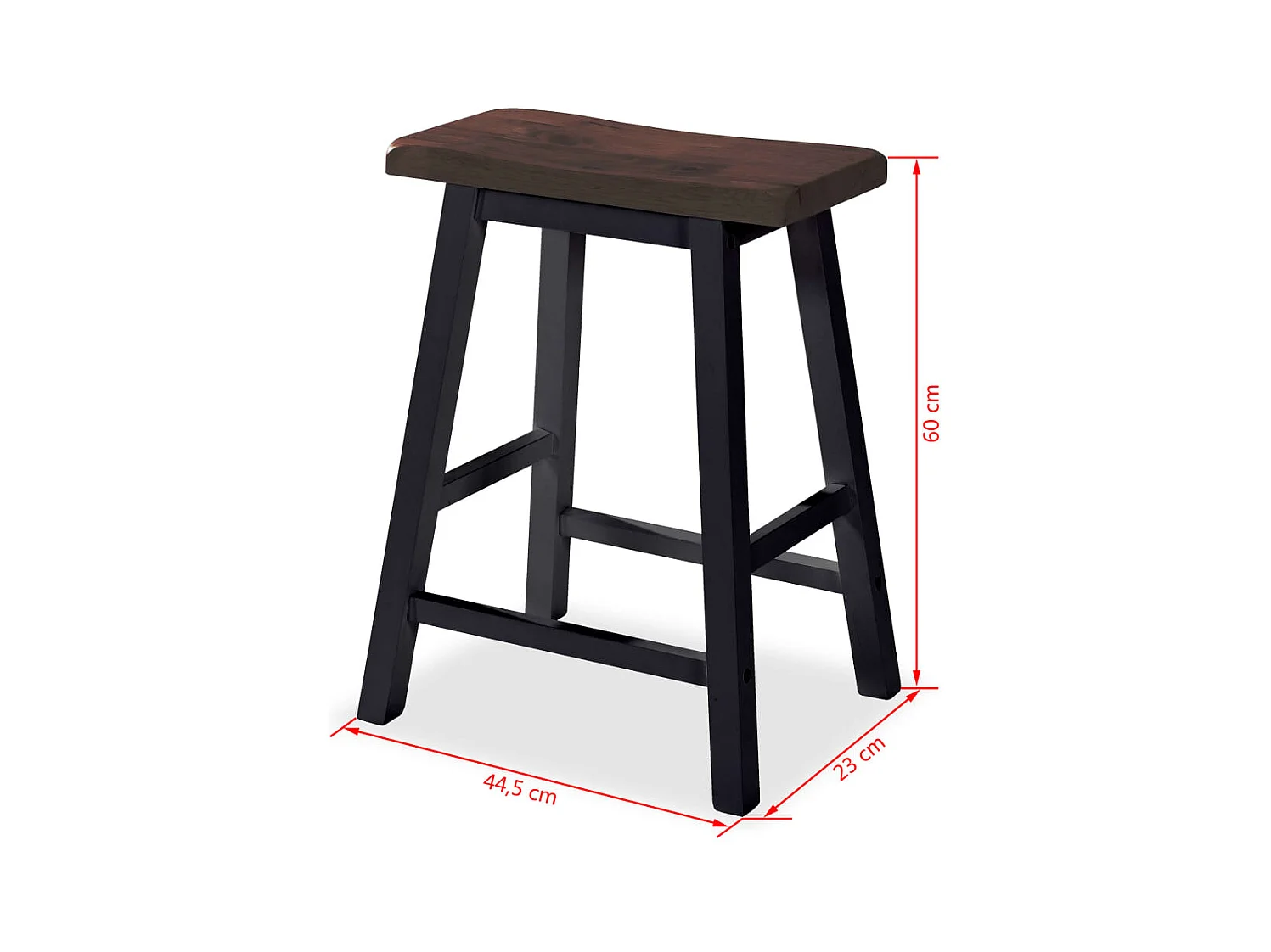 Conjunto de mesa alta de cocina 3 piezas MDF negro