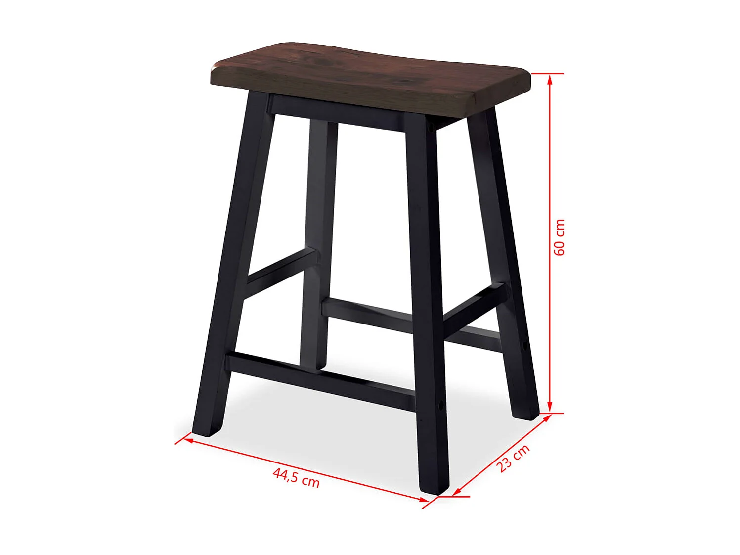 3-delige Barset MDF zwart