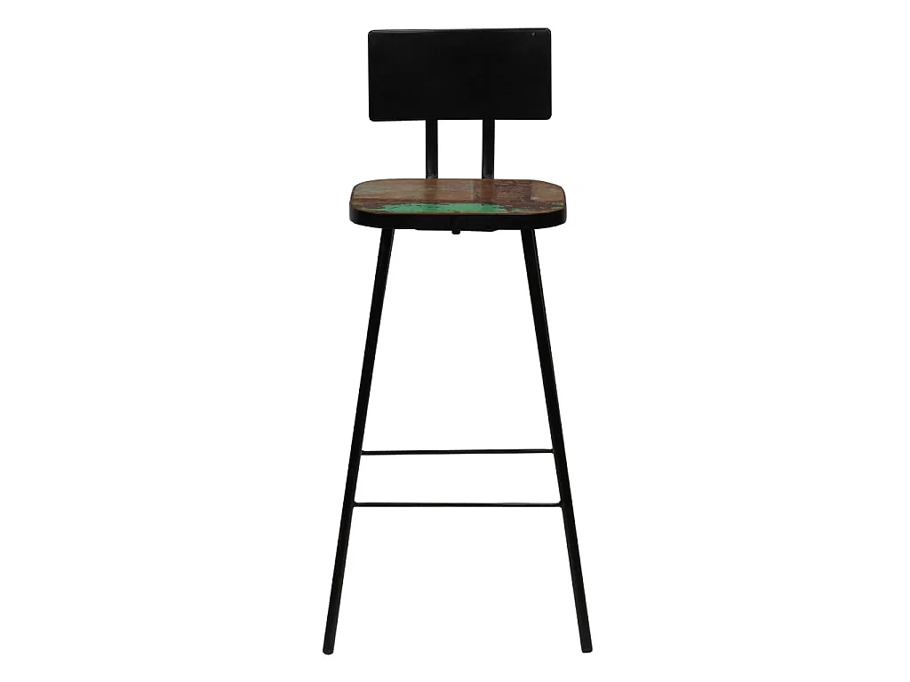 Set de muebles de bar 3 pzas madera maciza reciclada multicolor