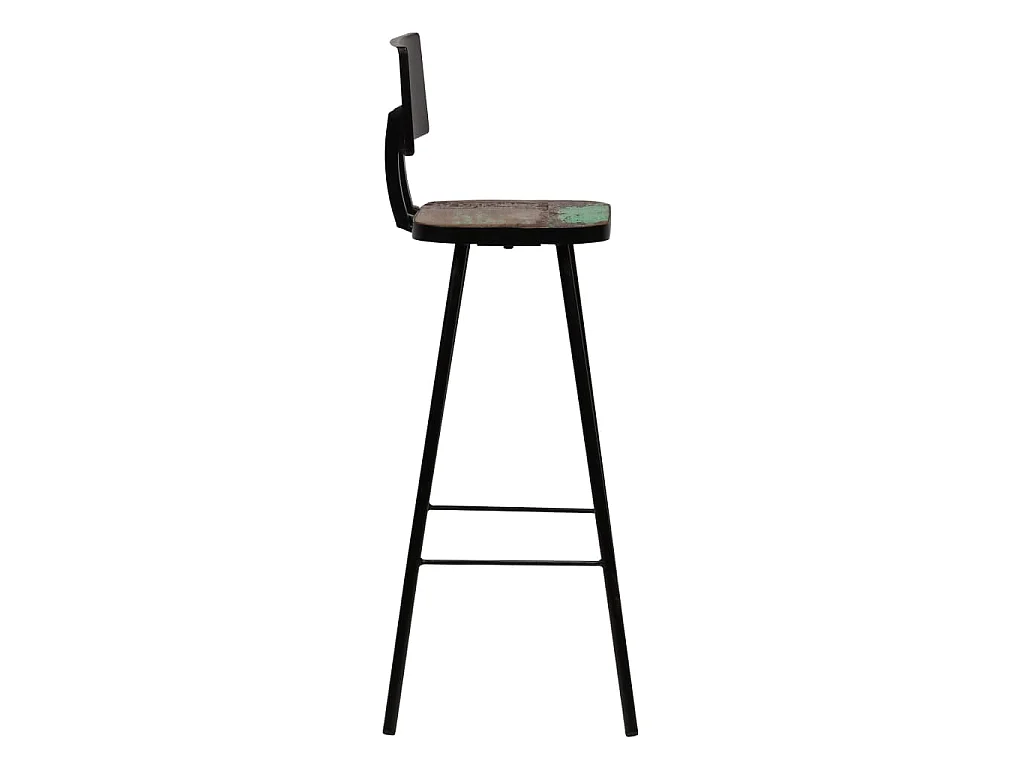 Set de muebles de bar 3 pzas madera maciza reciclada multicolor