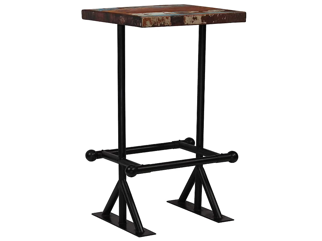 Mobilier de bar 3 pcs Bois de récupération massif Multicolore