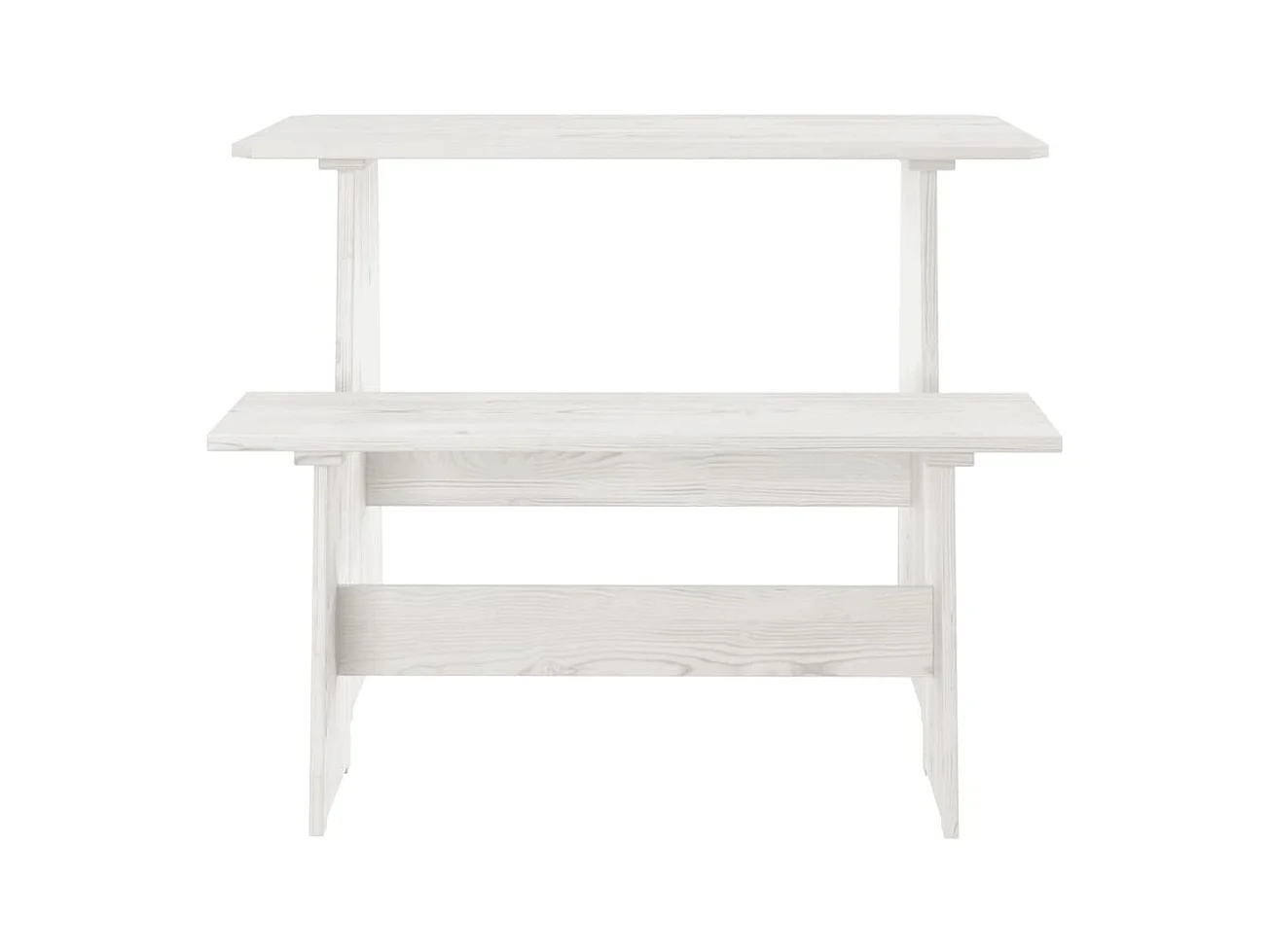 Juego de comedor REINE 3 pzas madera maciza de pino blanco