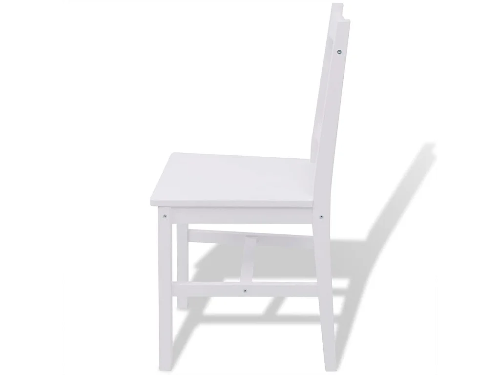 Conjunto de jantar 3 pcs madeira de pinho branco