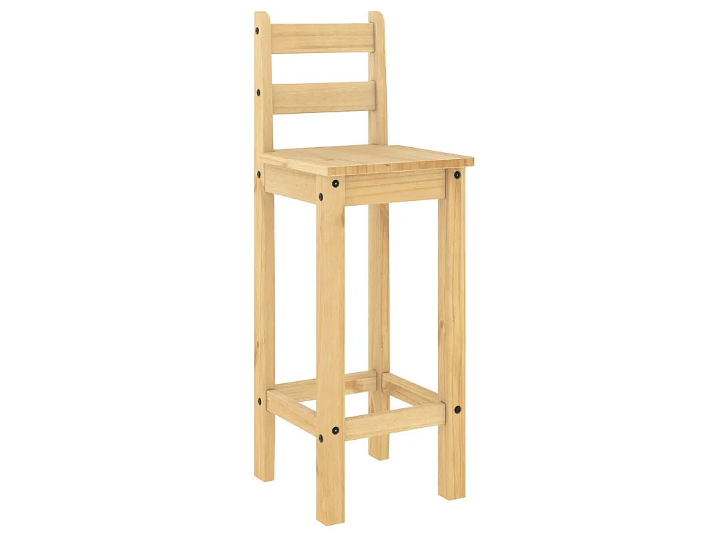 Ensemble de bar 5 pcs Bois de pin massif