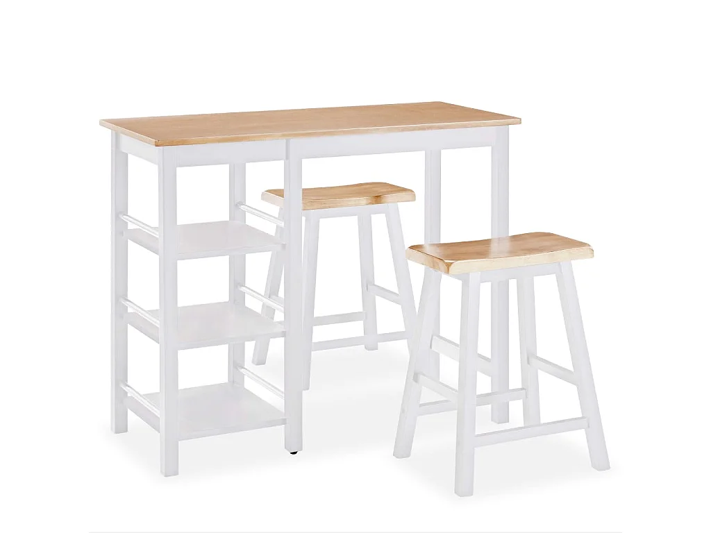 Ensemble de bar 3 pcs MDF Blanc