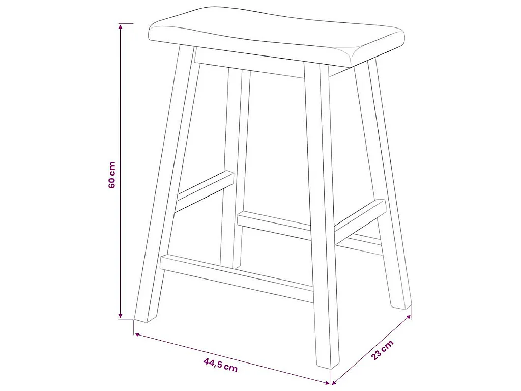 3-delige Barset MDF wit