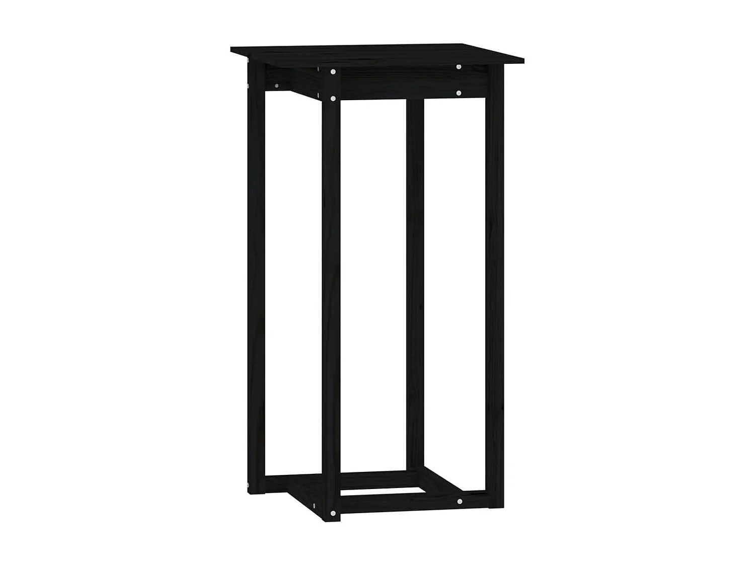 Ensemble de bar 3 pcs Noir Bois de pin massif