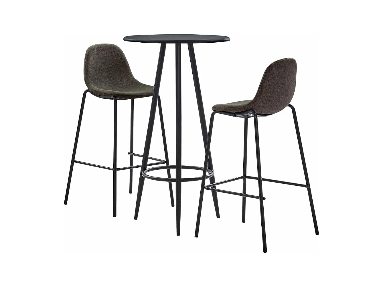 Ensemble de bar 3 pcs Tissu Gris foncé