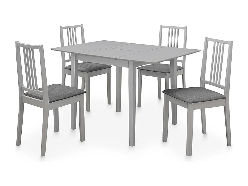Set per Sala da Pranzo 5 pz in MDF Grigio