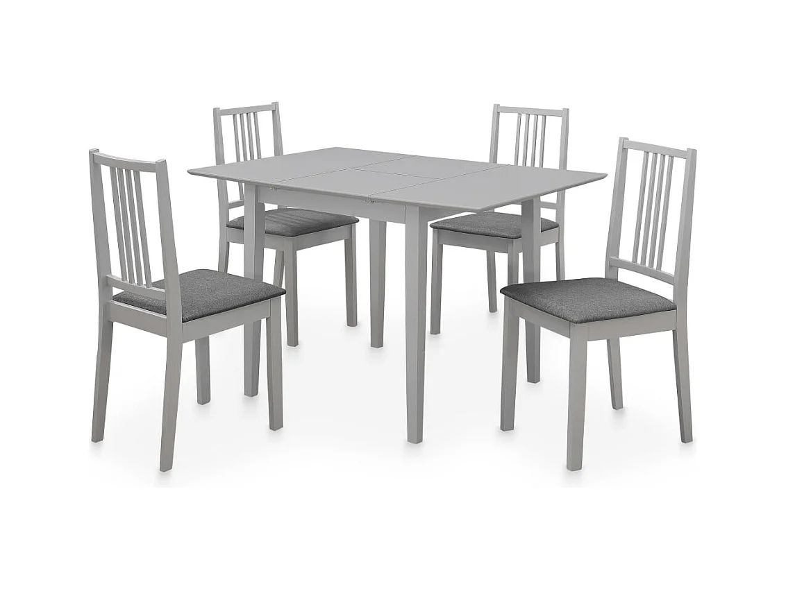 Mobilier de salle à manger 5 pcs MDF Gris