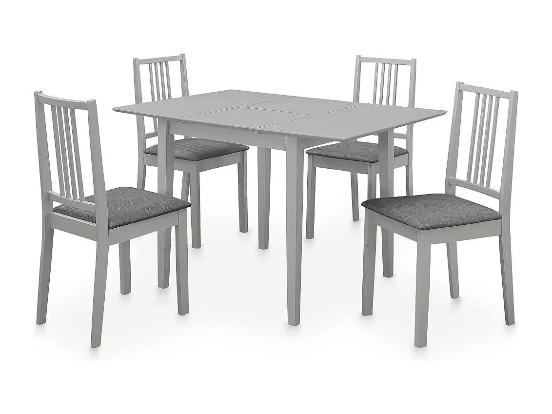 5 pcs conjunto de jantar MDF cinzento