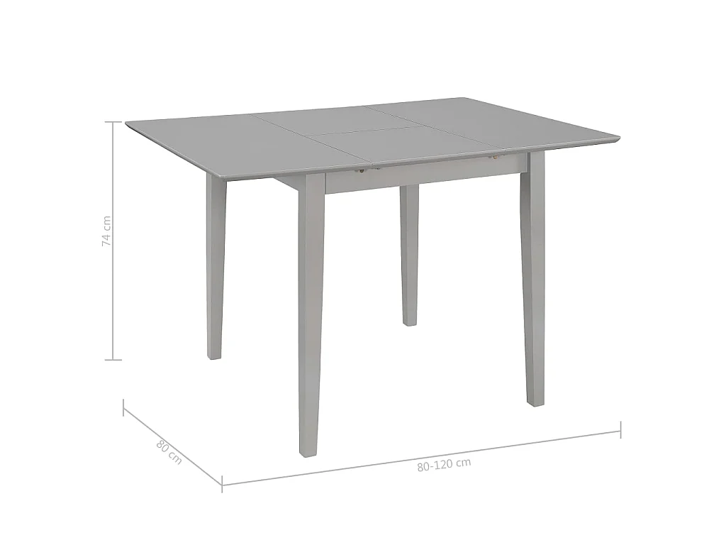 Mobilier de salle à manger 5 pcs MDF Gris