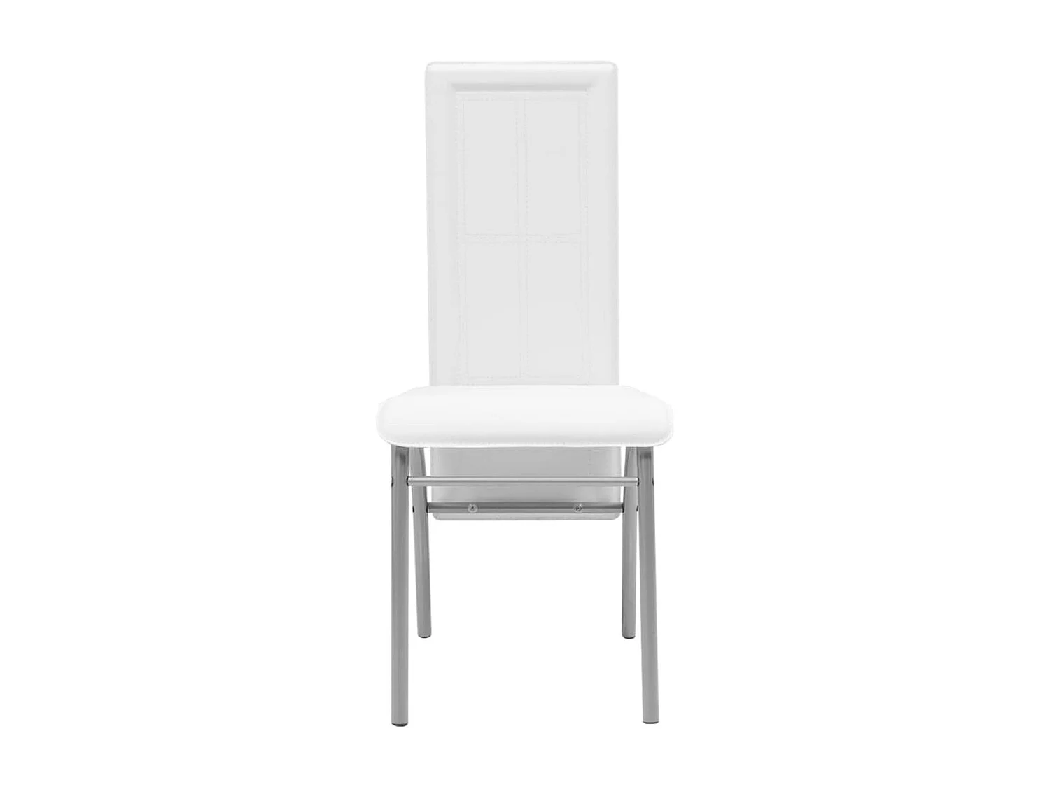 Conjunto de Comedor Cuero Artificial de Cinco Piezas de Color Blanco