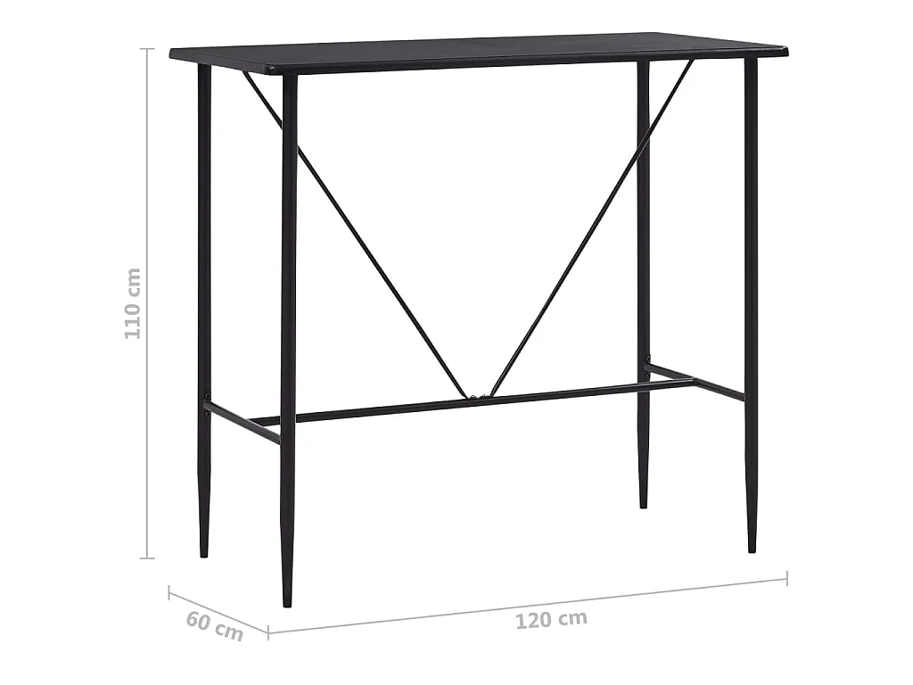 Set da Bar 5 pz in Tessuto Nero