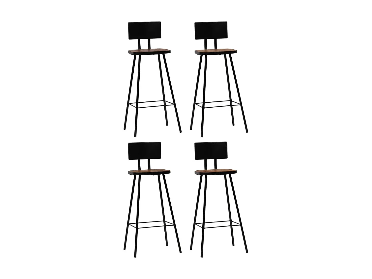 Mobilier de bar 5 pcs Bois de récupération massif