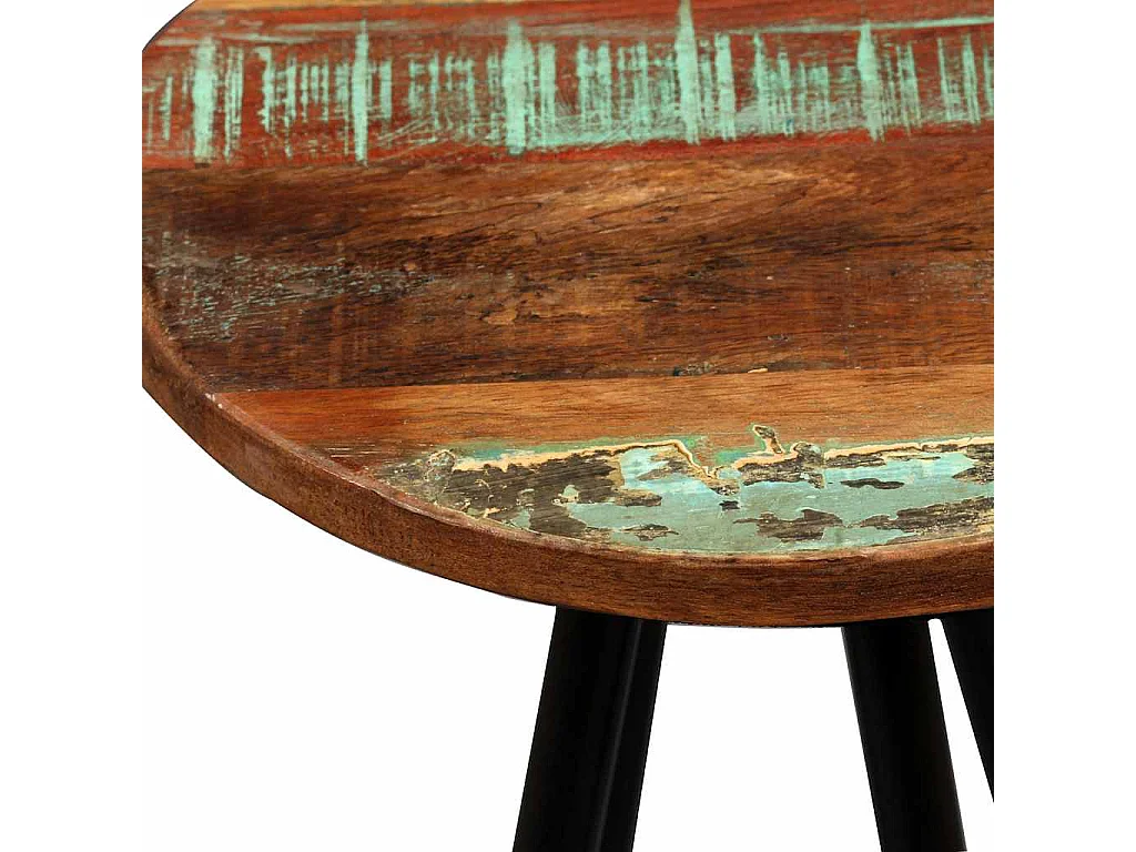 Ensemble de bar 7 pcs Bois massif recyclé