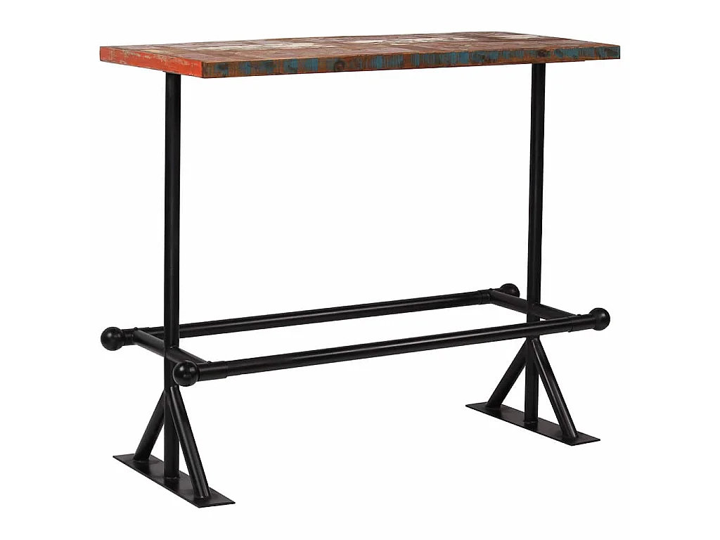 Mobilier de bar 5 pcs Bois de récupération massif Multicolore