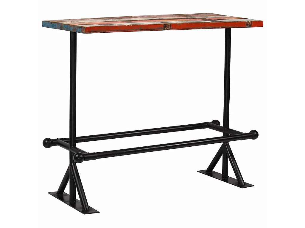 Mobilier de bar 5 pcs Bois de récupération massif Multicolore