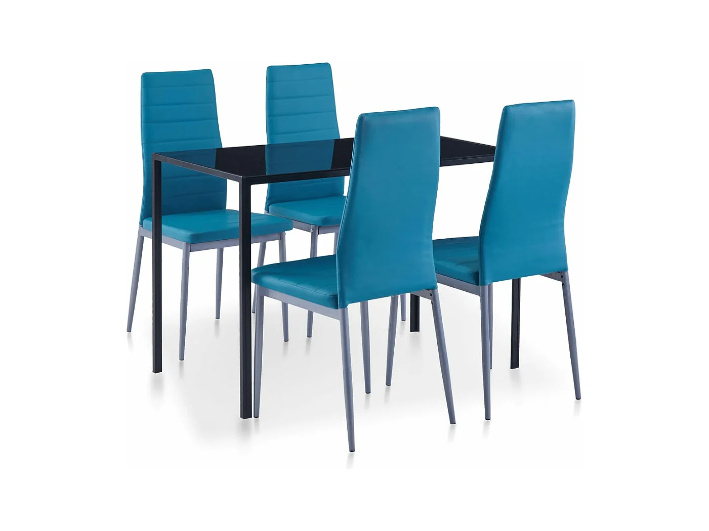 Ensemble de salle à manger 5 pcs Bleu