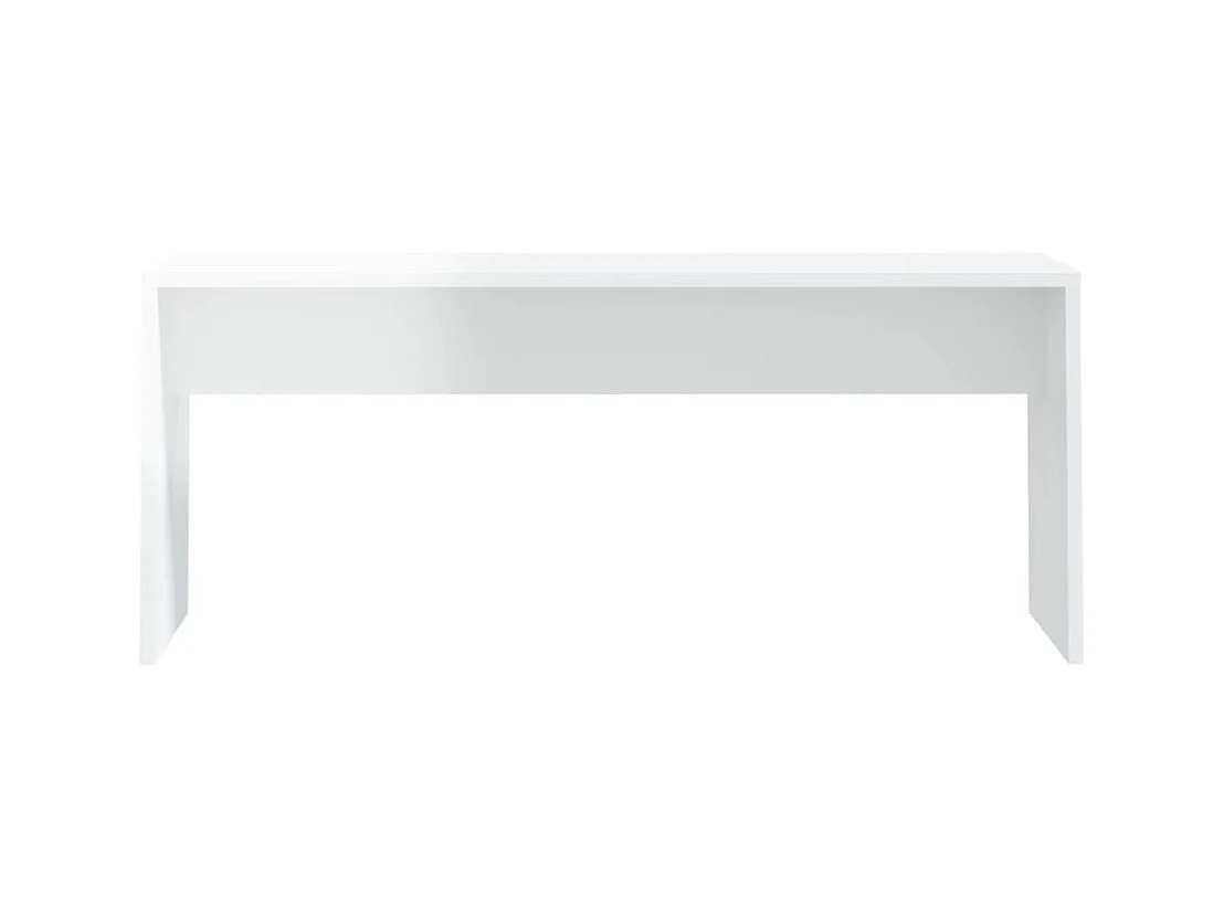 Juego de comedor 3 piezas madera contrachapada blanco brillante