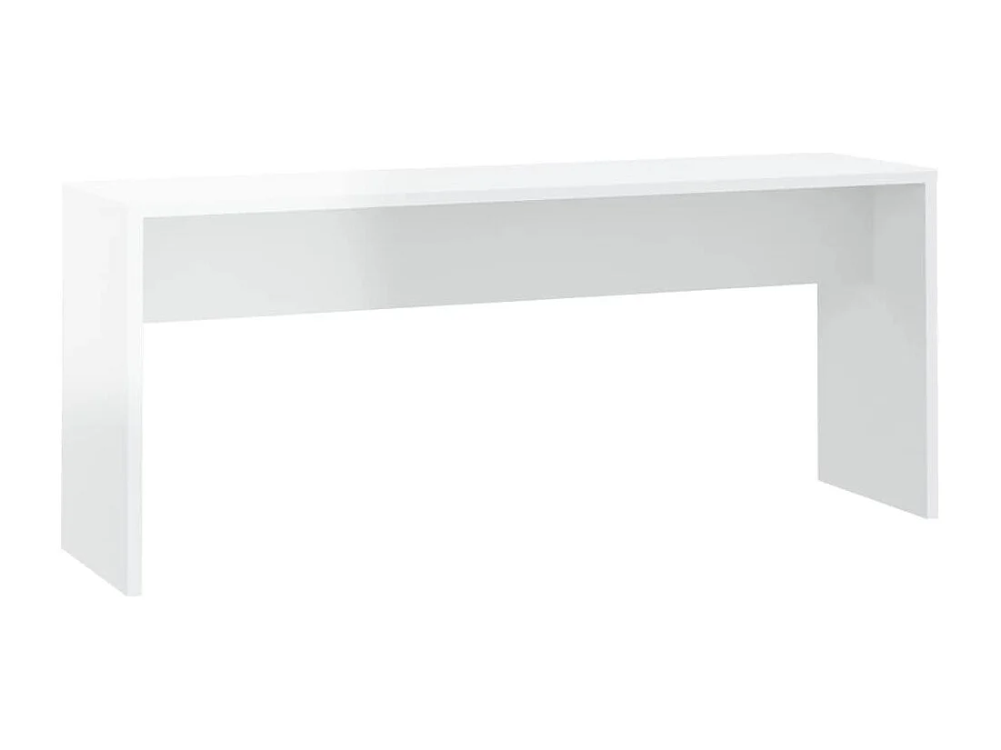 Ensemble à manger 3 pcs Blanc brillant Bois d'ingénierie