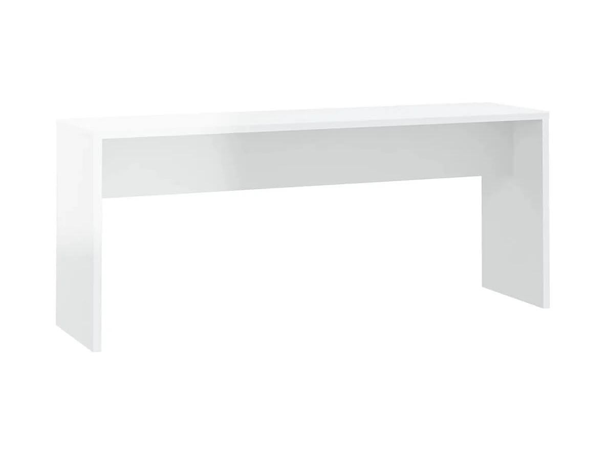 Ensemble à manger 3 pcs Blanc brillant Bois d'ingénierie