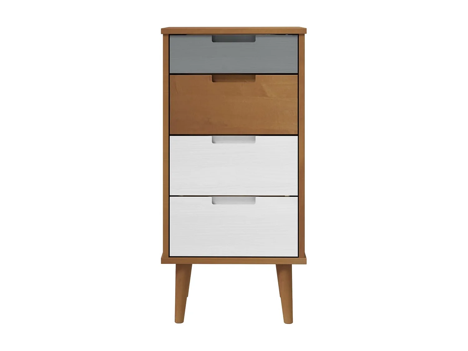 Commode MOLDE Marron 40x35x82 cm Bois de pin massif