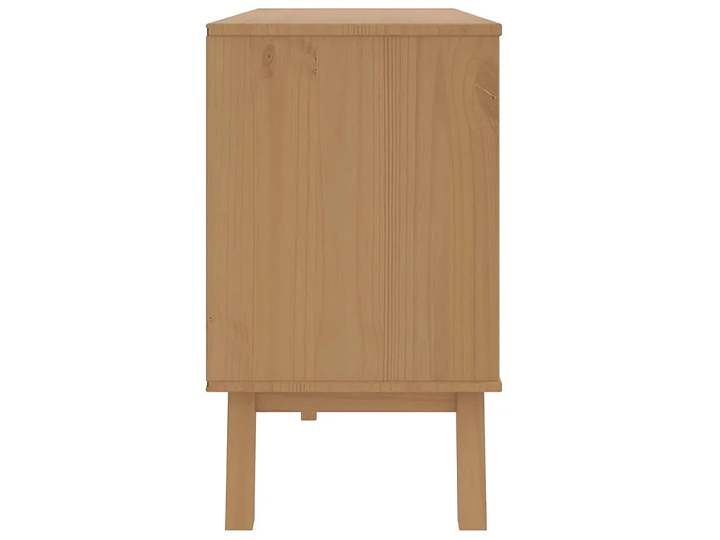 Schubladenschrank OLDEN Braun Massivholz Kiefer