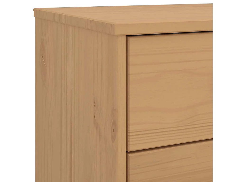 Schubladenschrank OLDEN Braun Massivholz Kiefer