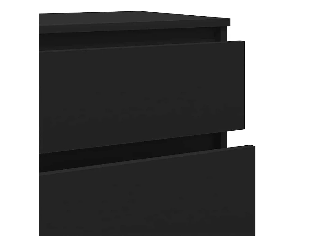 Cassettiera Nera 60x36x103 cm in Legno Multistrato