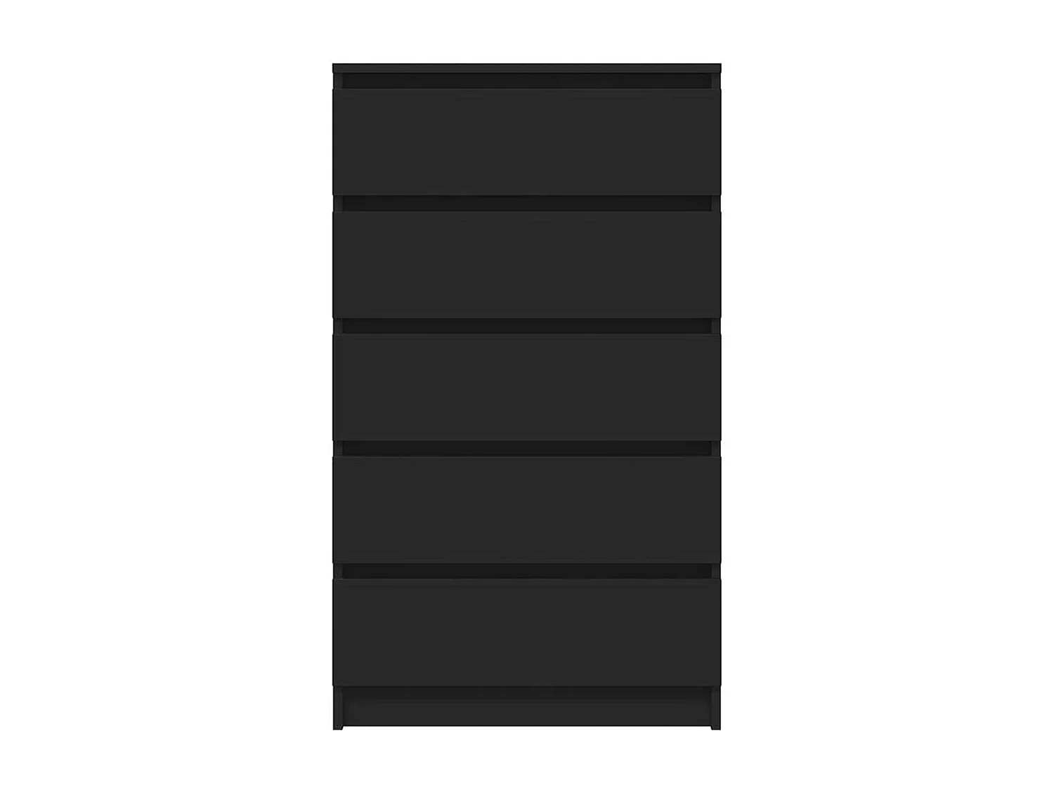 Cassettiera Nera 60x36x103 cm in Legno Multistrato