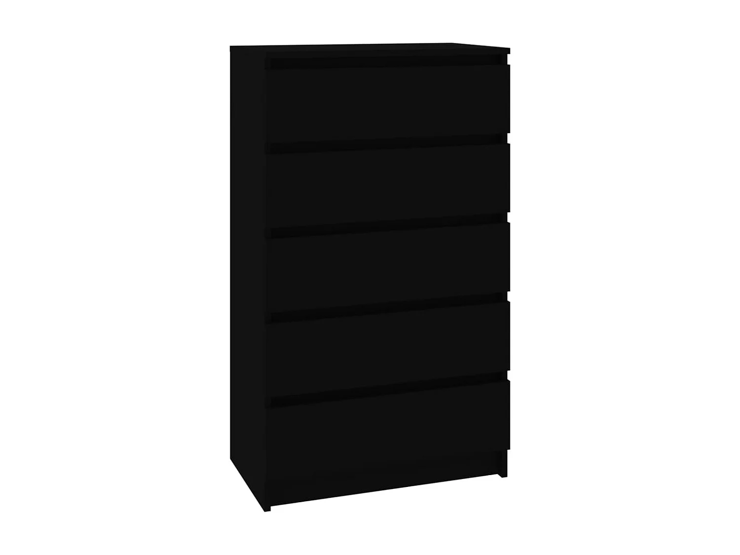 Commode Noir 60x36x103 cm Bois d'ingénierie