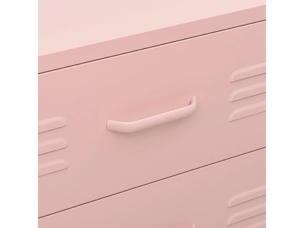 Cassettiera Rosa 80x35x101,5 cm in Acciaio