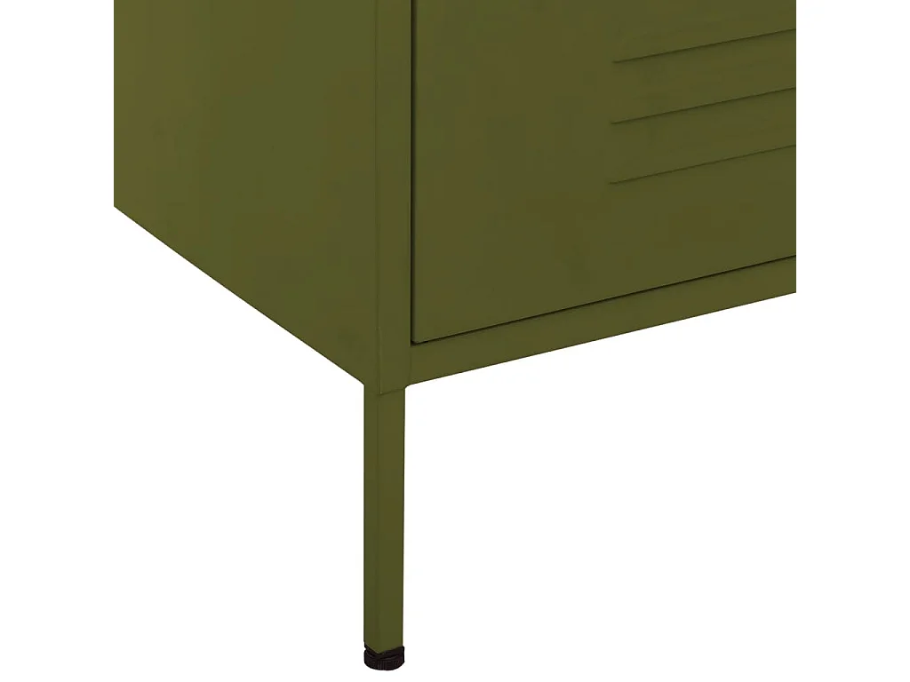 Commode Vert olive 80x35x101,5 cm Acier