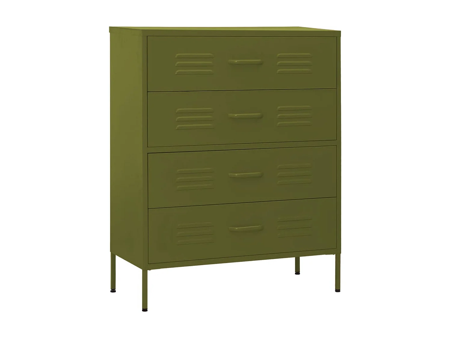 Cassettiera Verde Oliva 80x35x101,5 cm in Acciaio
