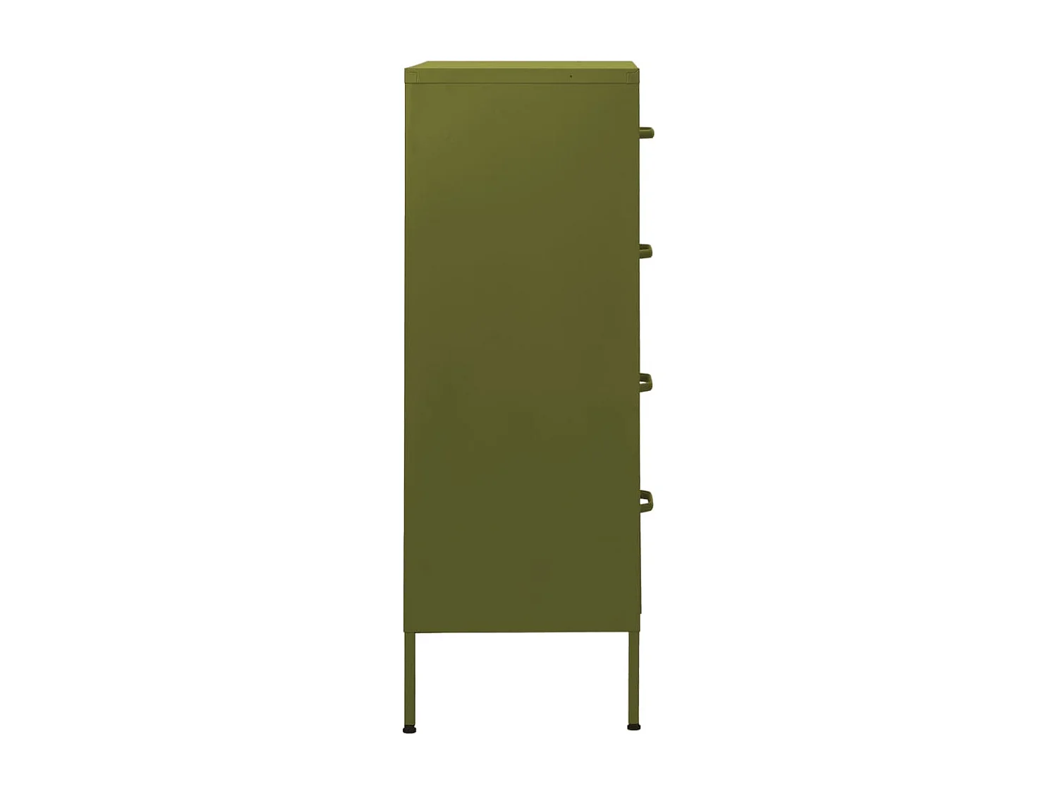 Cassettiera Verde Oliva 80x35x101,5 cm in Acciaio