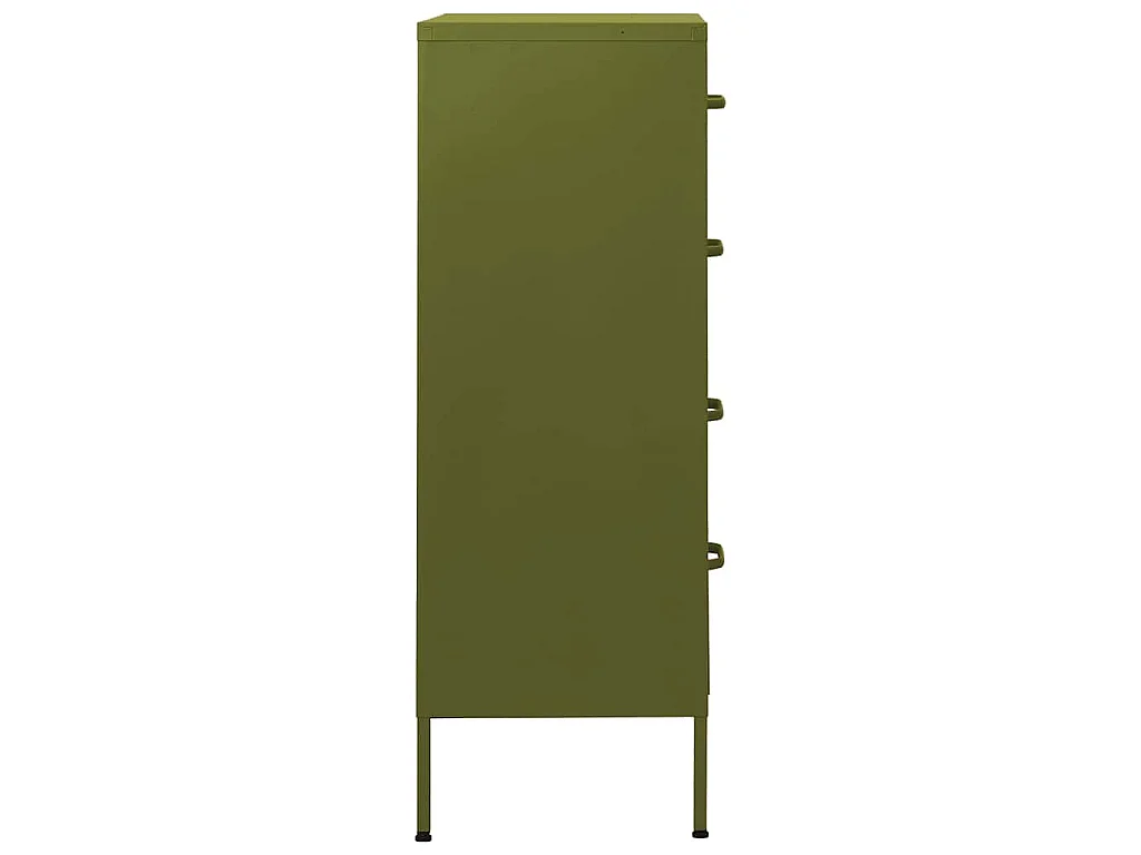 Cassettiera Verde Oliva 80x35x101,5 cm in Acciaio