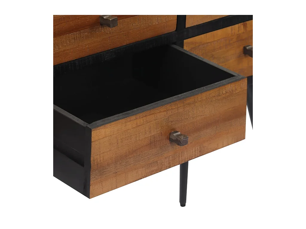 Mesa consola con cajones teca maciza reciclada 116x30x76 cm