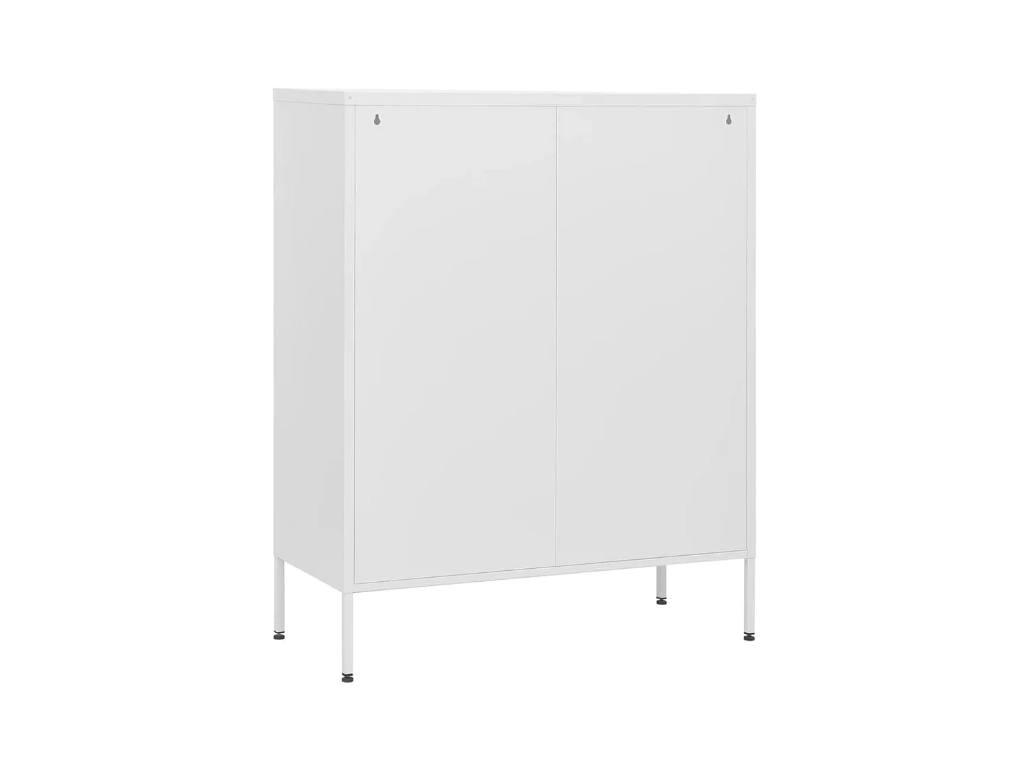 Ladekast 80x35x101,5 cm staal wit