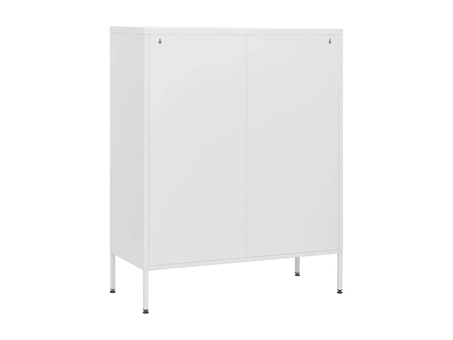 Commode Blanc 80x35x101,5 cm Acier