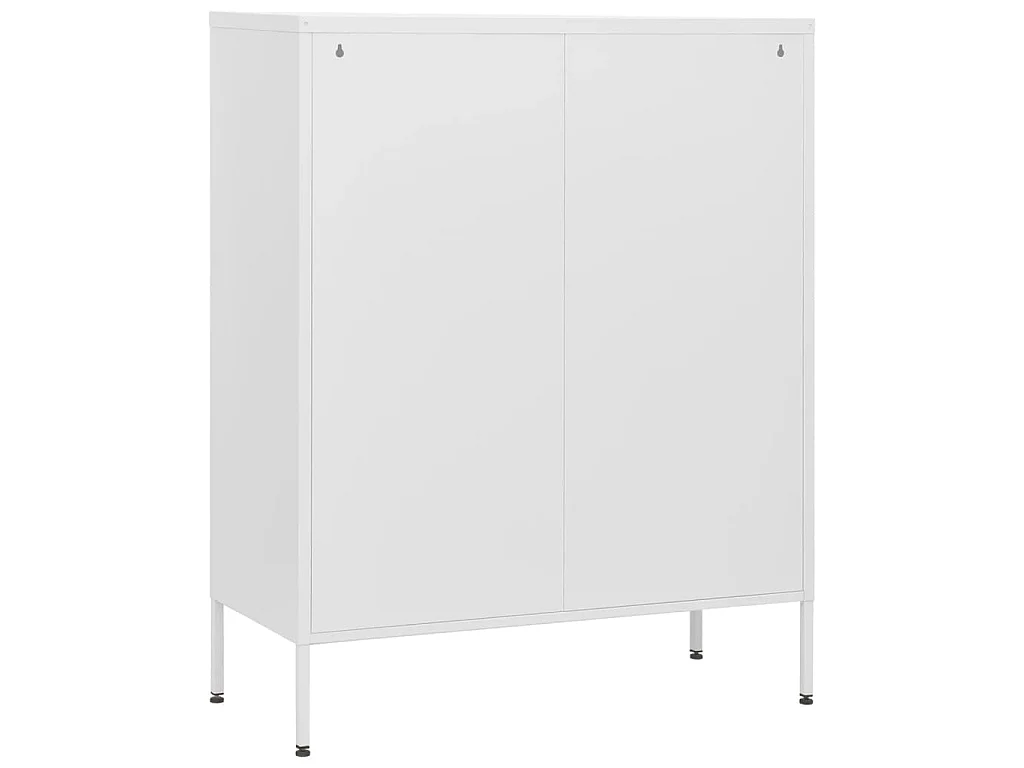 Ladekast 80x35x101,5 cm staal wit