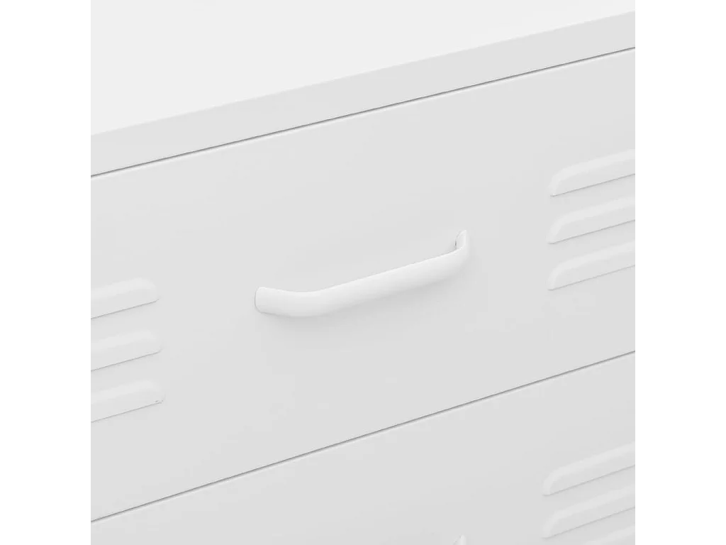 Ladekast 80x35x101,5 cm staal wit