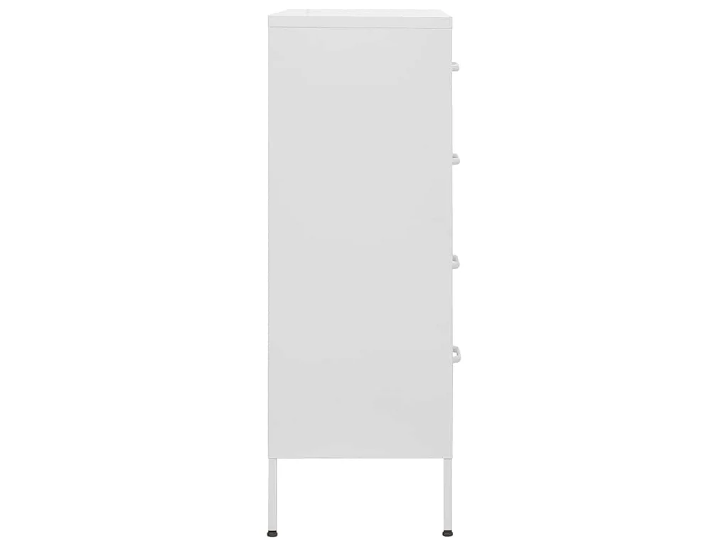 Commode Blanc 80x35x101,5 cm Acier