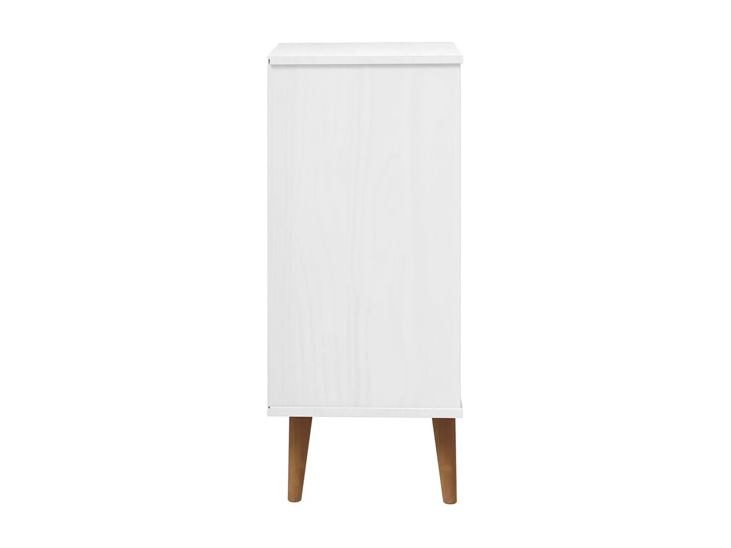 Commode MOLDE Blanc 40x35x82 cm Bois de pin massif
